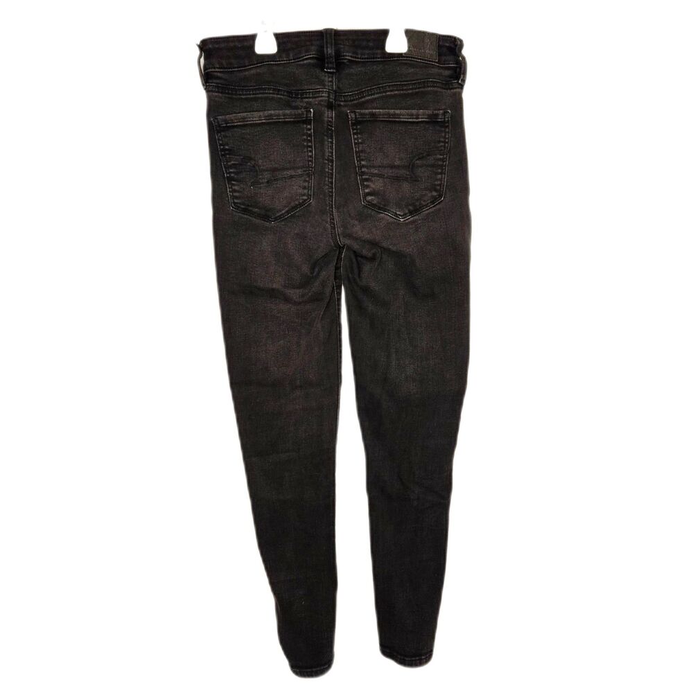 American Eagle Next Level Stretch Jeggings | Women's Size 4 | Washed Black - Picture 2 of 11